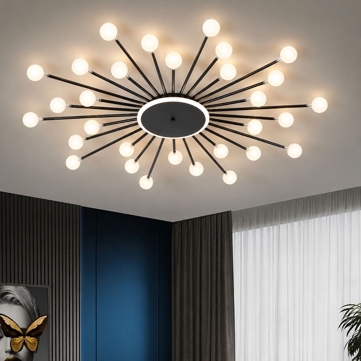 Contemporary ceiling light