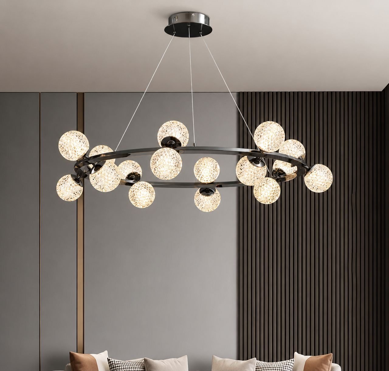 Modern Tiered Glass Chandelier